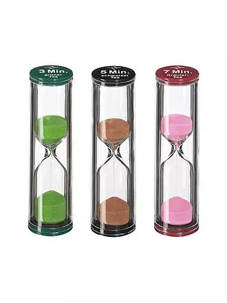 KÜCHENPROFI | Sanduhr Set TEA TIME 3 Stk. Glas / Kast. | 